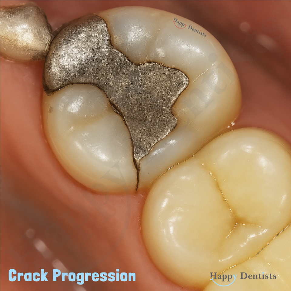 Real crack tooth animtation, split tooth animation, Tooth Crack Animation